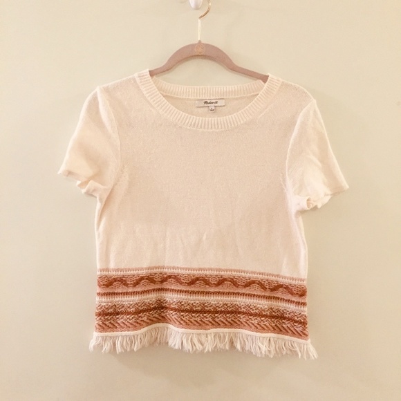 Madewell Sweaters - MADEWELL Fringed Medina Sweater Tee;
